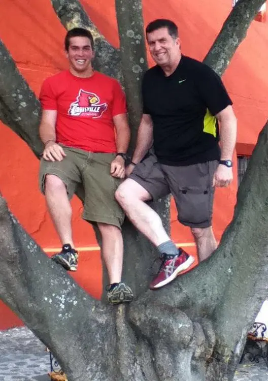 Two men in a tree