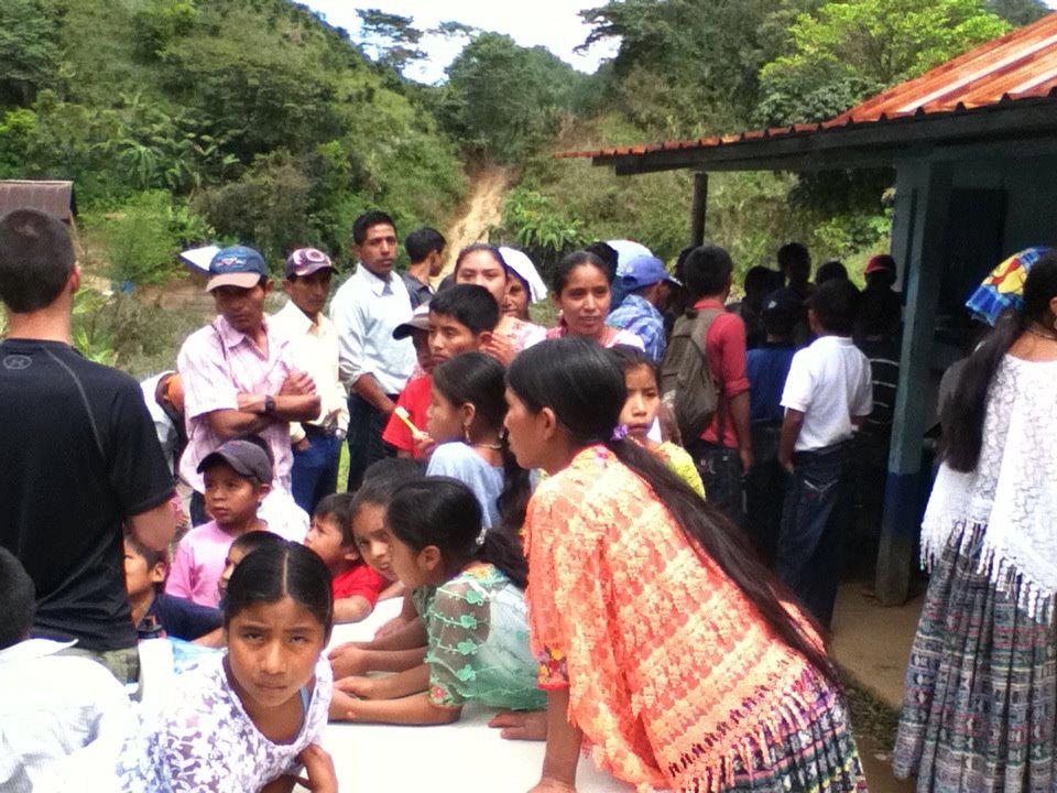 Guatemalan people gathered for dental treatment